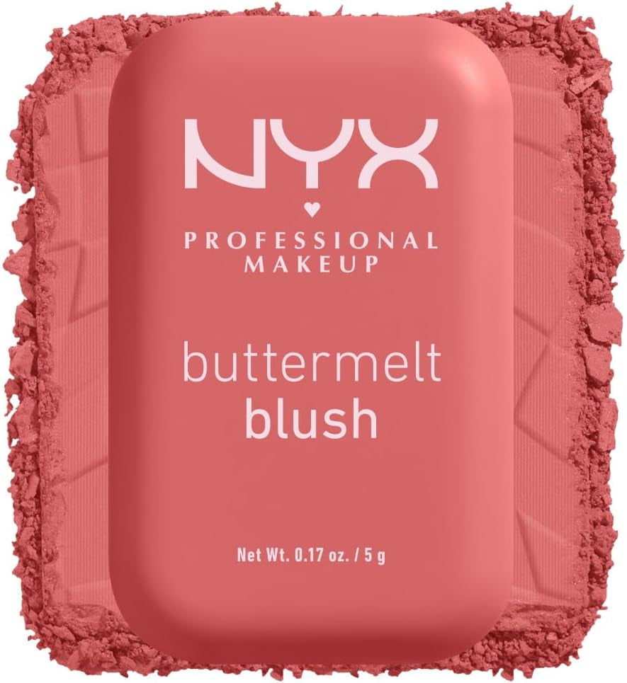 NYX PROFESSIONAL MAKEUP Rubor En Polvo Buttermelt, Resistente a La Decoloración Y a La Transferencia, Hasta 12 Horas De Uso, Fórmula Vegana - Feeling Butta